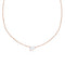 diamond east-west pear-cut delicate choker,<br>in 18k rose gold, <br>18 inch (adjustable), <br>0.5ct